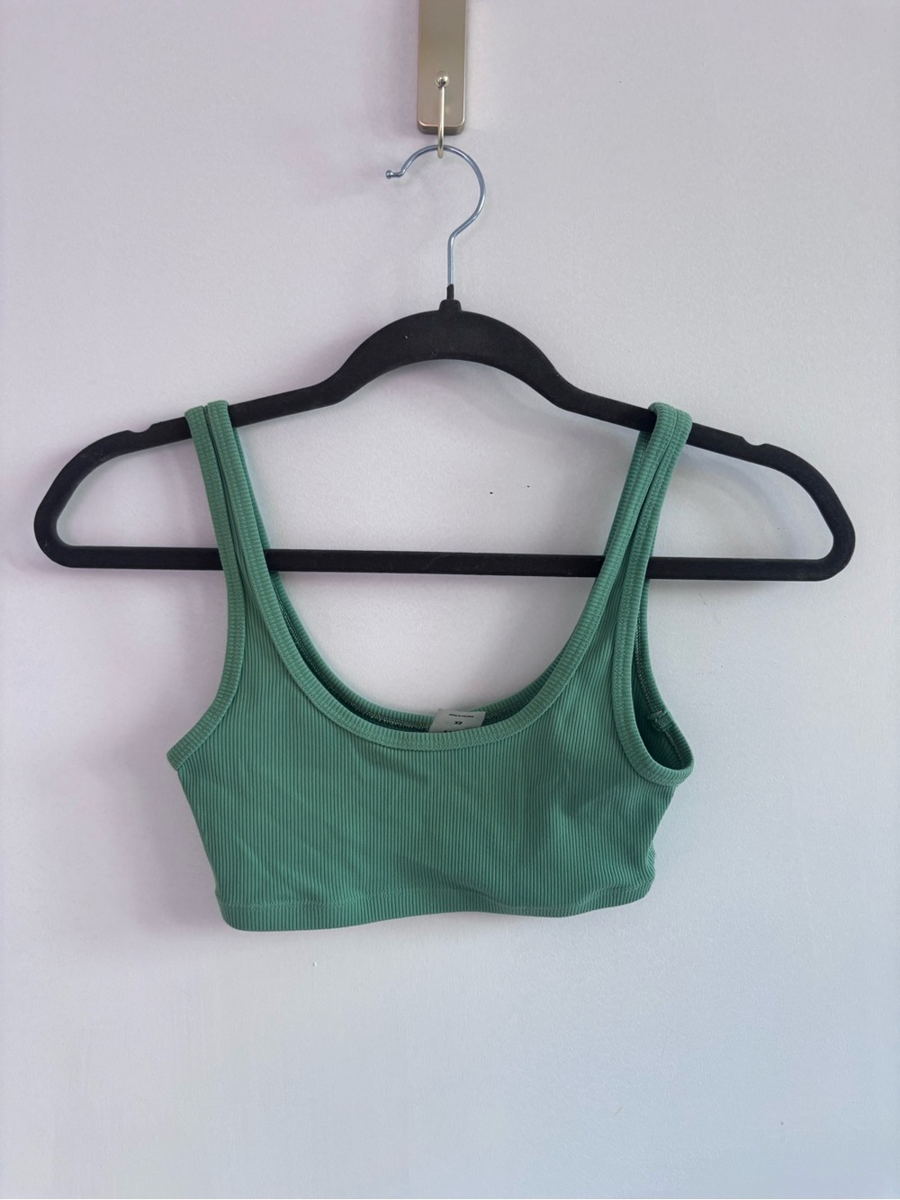 Versatile & Comfortable TNA Ribbed Mint Green Bra or Cropped Tank Top XS